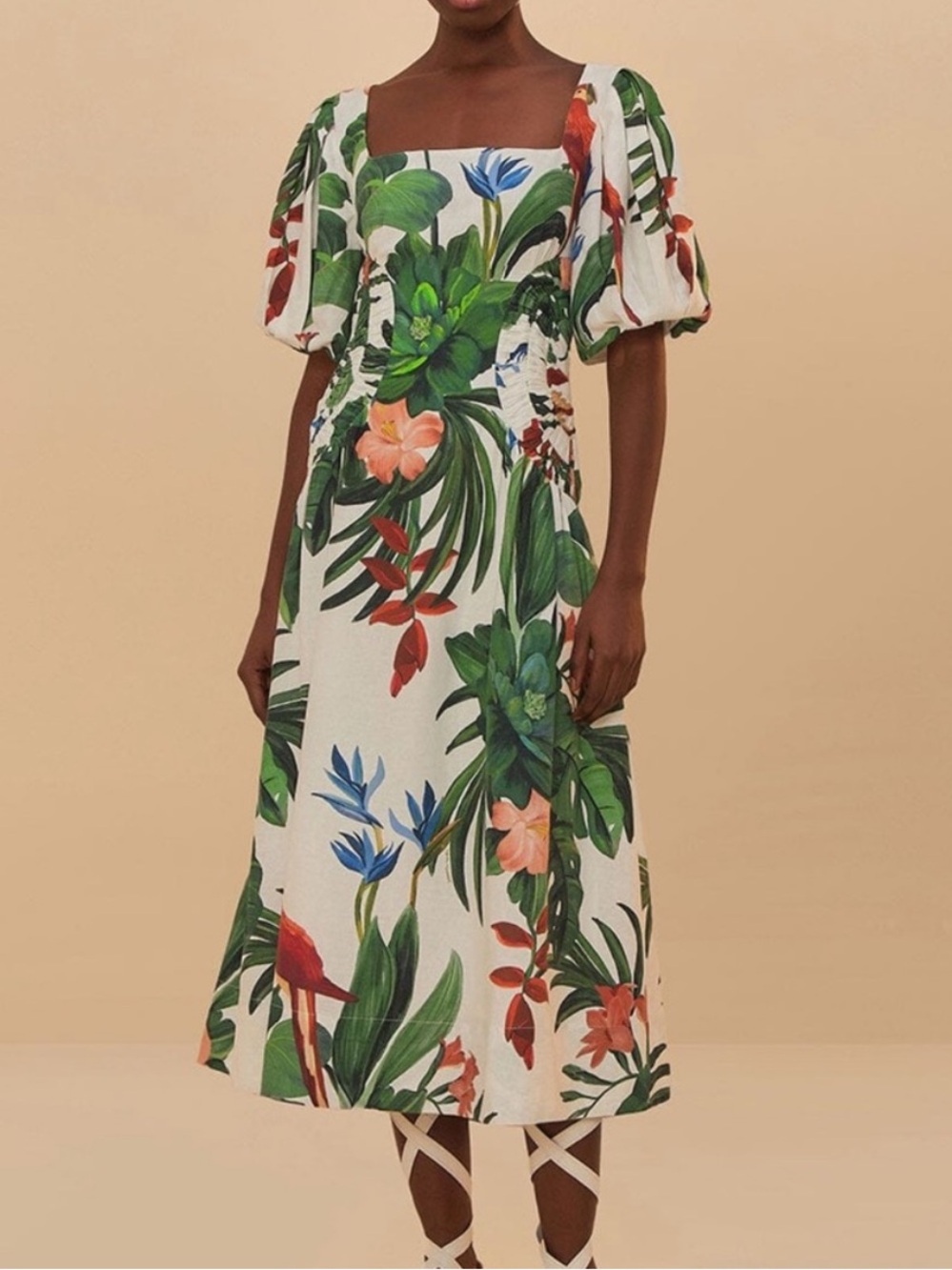 NWT Farm Rio Macaw Midi Dress